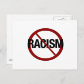 Geen racisme briefkaart (Voorkant / Achterkant)