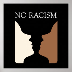 Geen racisme met rubines vase poster