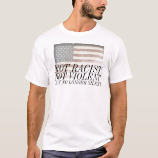 Geen racisme niet gewelddadig, niet alleen niet me t-shirt