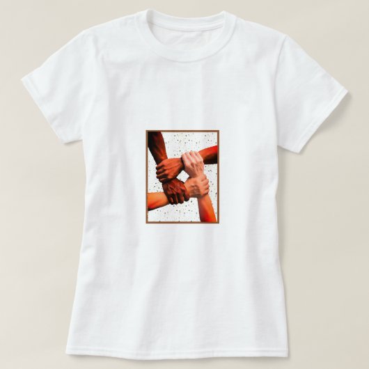 Geen racisme t-shirt (Design voorkant)