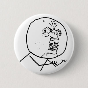 Geen rage-gezichtsveld ronde button 5,7 cm