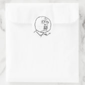 Geen rage-gezichtsveld ronde sticker (Tas)