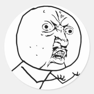 Geen rage-gezichtsveld ronde sticker