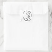 Geen rage-gezichtsveld vierkante sticker (Tas)