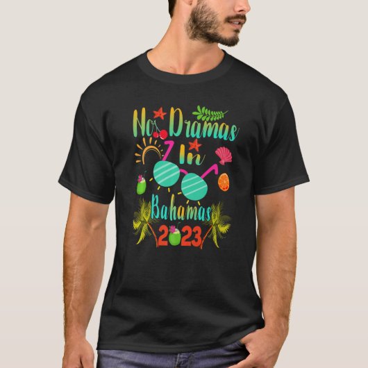 Geen ramas in de vlucht van de Bahamas-zomer T-shirt (Voorkant)