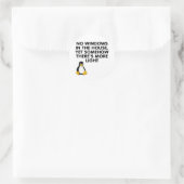 Geen ramen in huis... ronde sticker (Tas)