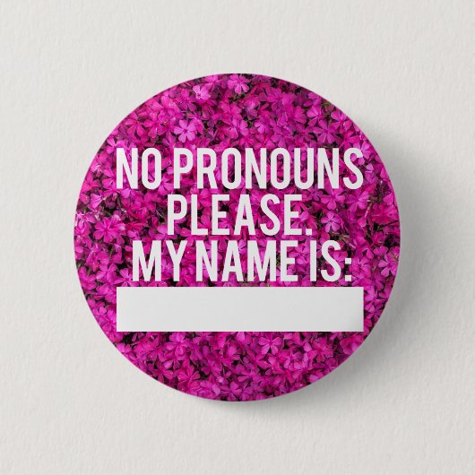 Geen randapparaten Button (roze Floral) (Voorkant)