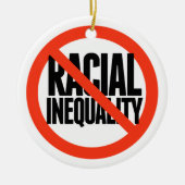 Geen rassenongelijkheid keramisch ornament (Voorkant)