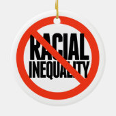 Geen rassenongelijkheid keramisch ornament (Achterkant)