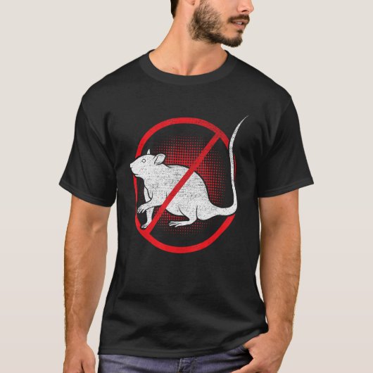 Geen rattenteken Exterminator Dierenbestrijding on T-shirt (Voorkant)