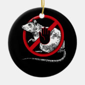 Geen rattenteken Stop Snitching Pest Control Cool Keramisch Ornament (Voorkant)