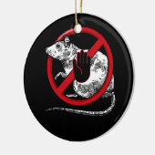 Geen rattenteken Stop Snitching Pest Control Cool Keramisch Ornament (Links)