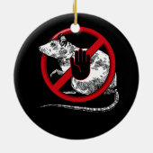 Geen rattenteken Stop Snitching Pest Control Cool Keramisch Ornament (Achterkant)