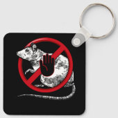 Geen rattenteken Stop Snitching Pest Control Cool  Sleutelhanger (Achterkant)