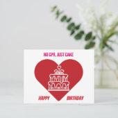 Geen reanimatie, gewoon cake- verpleegster met zwa briefkaart (Staand voorkant)