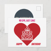 Geen reanimatie, gewoon cake- verpleegster met zwa briefkaart (Voorkant / Achterkant)