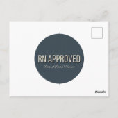 Geen reanimatie, gewoon cake- verpleegster met zwa briefkaart (Achterkant)