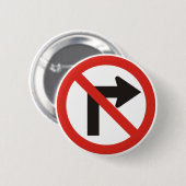 Geen rechtdraaien ronde button 5,7 cm (Voorkant /achterkant)