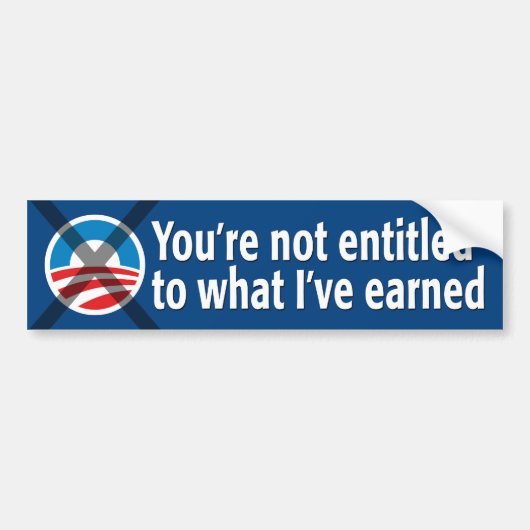 GEEN rechten: Anti-Obama-Bumpersticker Bumpersticker (Voorkant)