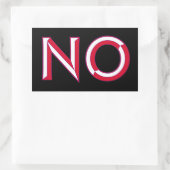 GEEN rechthoekige Sticker (Tas)