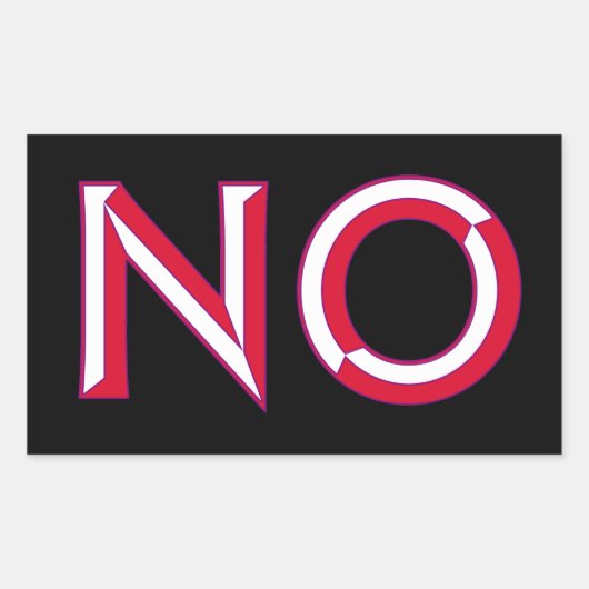 GEEN rechthoekige Sticker (Voorkant)