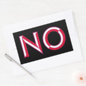 GEEN rechthoekige Sticker (Envelop)