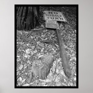 geen rechtse bocht poster