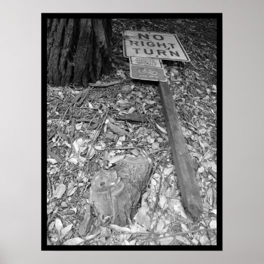 geen rechtse bocht poster (Voorkant)