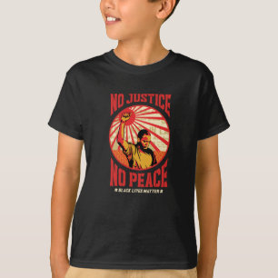 geen rechtvaardigheid geen vrede t-shirt
