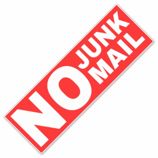 Geen Reclamebord - Rood Sticker (Voorkant)