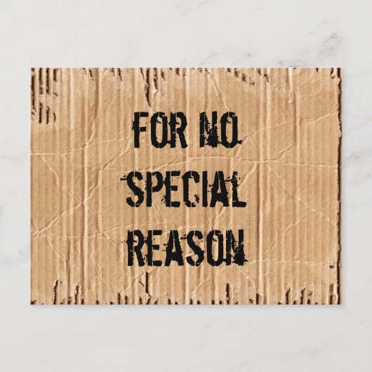 geen reden briefkaart (Voorkant)