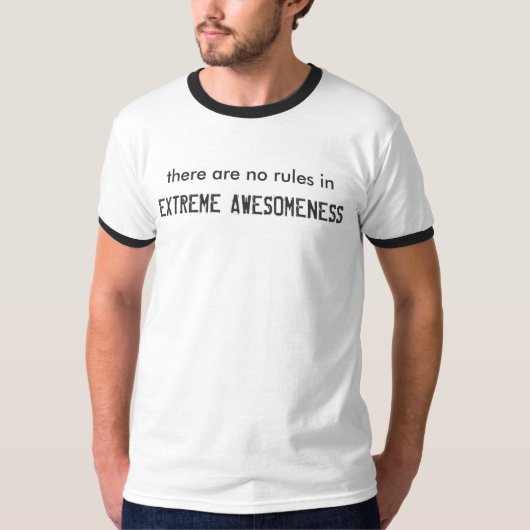 GEEN REGELS EB Mannen Ringer T T-shirt (Voorkant)