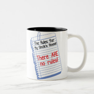 Geen regels in het huis van mijn oom tweekleurige koffiemok