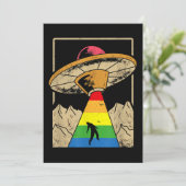 Geen regels LGBT Pride Genderqueer Copy Save The Date (Staand voorkant)