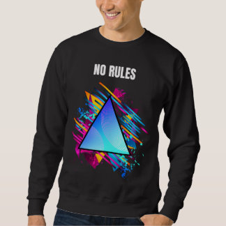 GEEN REGELS – Neon Geometrische Stijl Trui