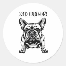 Geen regels ronde sticker
