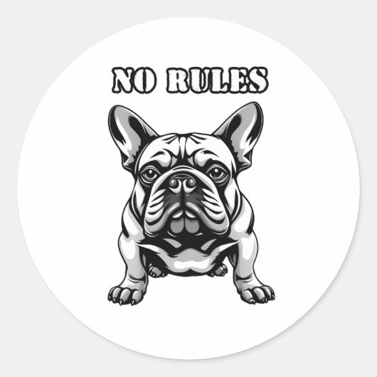 Geen regels ronde sticker (Voorkant)