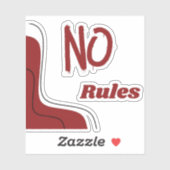 Geen Regels Soks Sticker (Vel)
