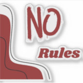 Geen Regels Soks Sticker (Voorkant)