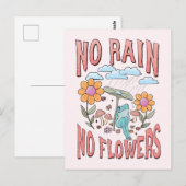 Geen Regen Geen Bloem Briefkaart (Voorkant / Achterkant)