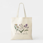 Geen regen, geen bloem tote bag (Achterkant)