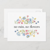 Geen regen, geen bloemen | briefkaart (Voorkant / Achterkant)