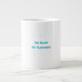 Geen regen geen bloemen esthetische citaat grote koffiekop