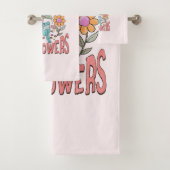 "Geen regen, geen bloemen" | Inspirerend bloem Bad Handdoek (Insitu)