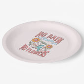 "Geen regen, geen bloemen" | Inspirerend bloem Papieren Bordje (Gekanteld)