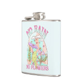 Geen regen, geen bloemen – Levendige bloemen & pad Heupfles (Links)