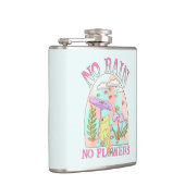 Geen regen, geen bloemen – Levendige bloemen & pad Heupfles (Rechts)