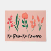 Geen regen Geen bloemen Natuur van wilde bloemen P Deurmat (Voorkant)