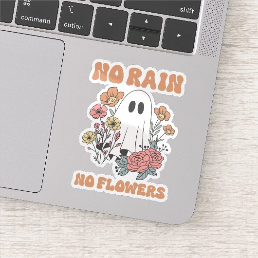 Geen regen Geen bloemen Sticker (Detail)