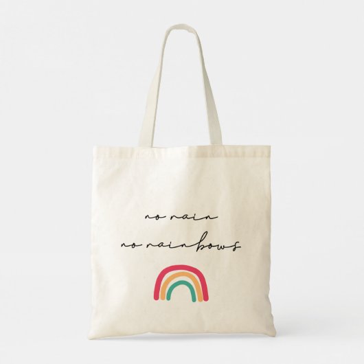 Geen regen, geen regenbogen tote bag (Achterkant)